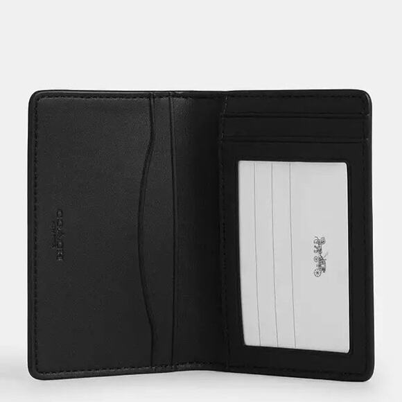 NWT Coach Id Wallet In Signature Canvas CW367, Chalk & Black - Picture 5 of 5